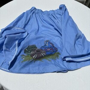 Vtg MONDIKI Square Dance Flare Skirt L Southwest Aztec Jars Graphic Western